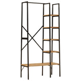 Clothes Rack with Shelves 90x40x190 cm Solid Wood Mango and Iron 358577