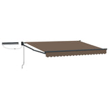 Electric Retractable Awning Taupe 100% Polyester and Aluminium 3426374