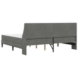 Bed Frame with Mattress Dark Grey 180 x 200 cm Velvet 3415242