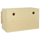 Chicken Laying Nest 3 Compartments 96x40x45 cm Solid Pine Wood 170656