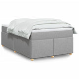 Box Spring Bed with Mattress Light Grey 120x200 cm Fabric 3285366
