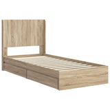 Bed Frame with Storage and Headboard Sonoma Oak 90 x 200 cm 3414057