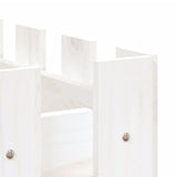 Garden Raised Bed with Fence Design White 150x30x30 cm Solid Wood Pine 832488
