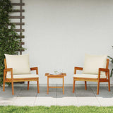 Garden Chair with Cushion 2 pcs Oil Natural Solid Acacia Wood 4106455