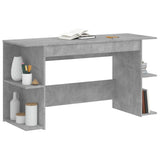 Desk Concrete Grey 140x50x75 cm Engineered Wood 840551