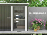 5 x 3ft Garden Storage Shed with Sliding Door and Sloped Roof Outdoor Equipment Tool, Black T3398P314704