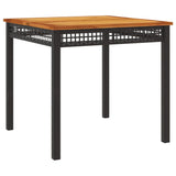 Garden Dining Set Black PE rattan Medium Removable Covers 3213561