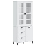 Highboard VIKEN White 80x40x190 cm Solid Wood Pine 3207144