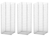 Gabion Set 3 pcs Galvanised Wire 25 x 25 x 100 cm 141045