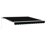 Retractable Awning Manual Black 350 x 250 cm Fabric 3330321