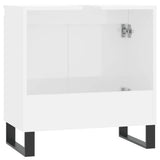 Bathroom Cabinet High Gloss White 58x33x60 cm Engineered Wood 831590