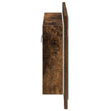 LED Mirror Cabinet Smoked Oak 60x12x45 cm Engineered Wood 822841