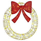 Wreath with 60 LEDs Warm white 76 x 76 x 8 cm PET 42019136