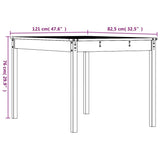 Garden Table 121x82.5x76 cm Solid Wood Pine 823969