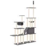 ZNTS Cat Tree with Sisal Scratching Posts Dark Grey 279 cm 171617