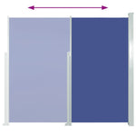 Patio Retractable Side Awning 120x500 cm Blue 48390