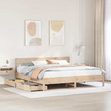 Bed Frame without Mattress 180x200 cm Super King Solid Wood Pine 3301857