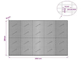Gabion with 3.5 mm Wire and 5x2.5 cm Mesh 250x10x200 cm 3461615