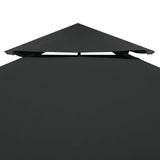 2-Tier Gazebo Top Cover 310 g/m 4x3 m Anthracite 44758