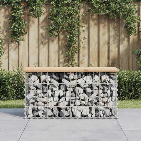 Garden Bench Gabion Design 83x31.5x42 cm Solid Wood Pine 834347