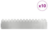 Lawn Edgings 10 pcs Silver 103 x 0.05 x 22 cm Galvanised Steel 874759