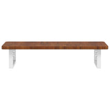 ZNTS Basin Shelf Wall Mounted Steel and Solid Wood Oak 3302344