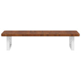 Basin Shelf Wall Mounted Steel and Solid Wood Oak 3302344