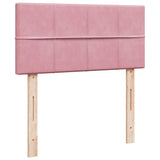 Box Spring Bed with Mattress Pink 90x200 cm Velvet 3286227
