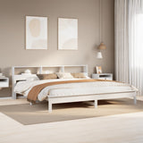 Bed Frame without Mattress White 180x200 cm Super King Solid Wood Pine 3309729