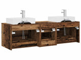 Bathroom Cabinet Set 3 pcs Old Wood 49.5 x 41 x 62.5 cm 3405849