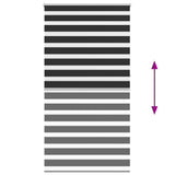 Zebra blind 120.9x230 cm Fabric Width 116.7 cm black 240220