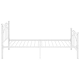 Bed Frame without Mattress White Metal 90x200 cm 324989