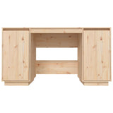 ZNTS Desk 140x50x75 cm Solid Wood Pine 814324