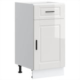 Kitchen Base Cabinet Porto High Gloss White Engineered Wood 853949