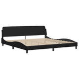 Bed Frame with LED without Mattress "Zadar" Black 200x200 cm 3214131