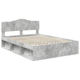 Bed Frame with Headboard Concerte 140 x 190 cm Solid Pine Wood 3412901