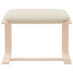 ZNTS Footstool Cream 51x41x40 cm Fabric 351062