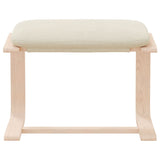 ZNTS Footstool Cream 51x41x40 cm Fabric 351062