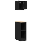 Garage Cabinets 2 pcs Black Engineered Wood 3328261