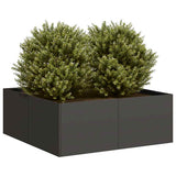 Planter Black 80x80x30 cm Steel 860801