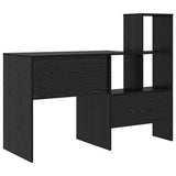 Desk with Shelf Black Oak 100 x 40 x 90 cm Engineered Wood 869315