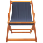 Folding Beach Chairs 2 pcs Blue Fabric 3214492