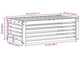 Outdoor Stool Bench Natural 79 x 43 x 37 cm Solid Acacia Wood 900681
