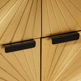 Side Cabinet Black and Gold 60 x 33.5 x 75 cm Solid Mango Wood 4017854