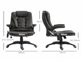 6-Point Massage Office with Seat Heated for Home Office, PU Leather High Back Executive Desk T3398P328215