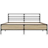 Bed Frame without Mattress Sonoma Oak 160x200 cm 3280053