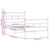 Bed Frame without Mattress with Headboard and Footboard 107x203 cm 4017165