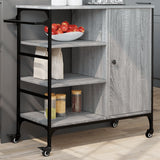 Kitchen Trolley Grey Sonoma 87.5x38.5x84.5 cm Engineered Wood 842389