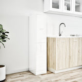 Apothecary Cabinet High Gloss White 30x41x144.5 cm Engineered Wood 855529