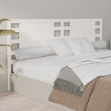 Headboard White 206x4x100 cm Solid Wood Pine 818791